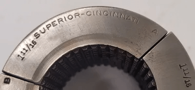 SUPERIOR CINCINNATI 1 11/16" MASTER SERRATED COLLET PAD - SET OF 4, 1-7/8” HEIGHT - MACHINE TOOLING