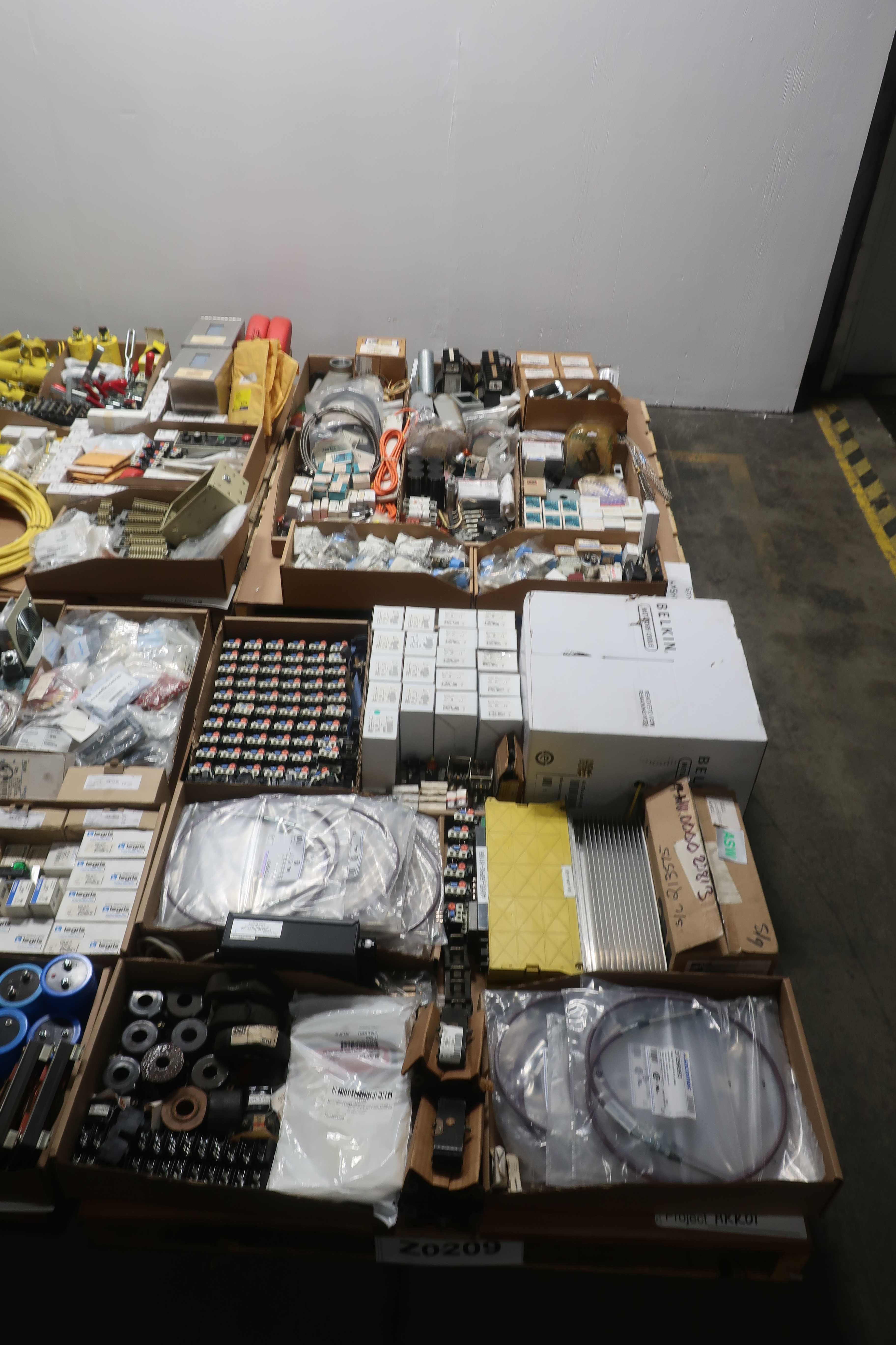 4 PALLETS OF ASSORTED ELECTRICAL - ELECTRICAL COMPONENTS