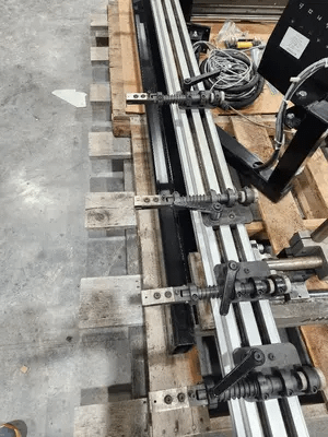 2022 AUTOMEC CNC 600 HD BACKGAUGE W/ G24 & 15" TOUCH SCREEN CONTROL SYSTEM - MATERIAL POSITIONERS