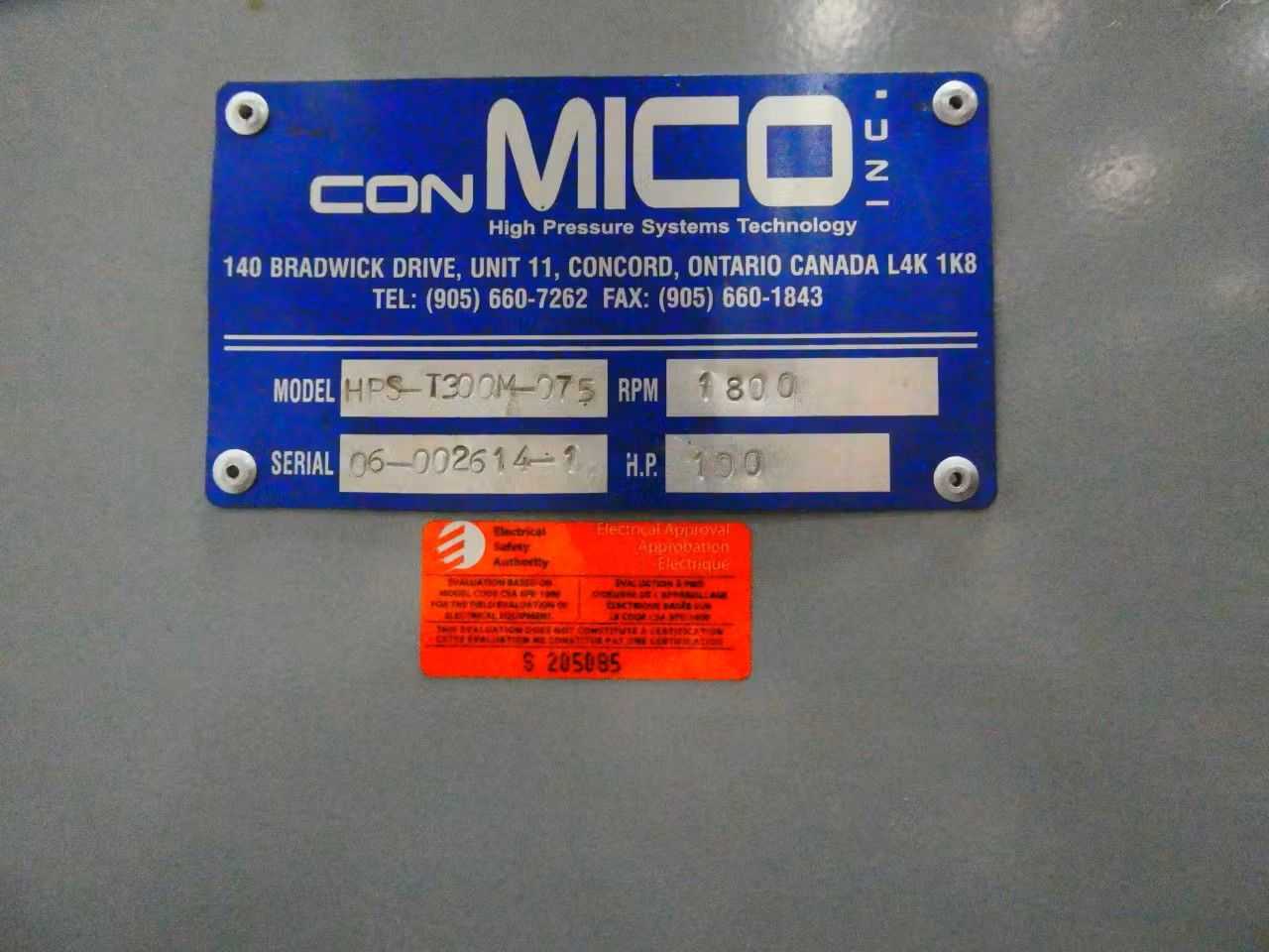 SKU 1711164 - GARDNER DENVER T300M HPS-T300M-075 PARTEK L300 TRIPLEX RECIPROCATING 100 HP PUMP - PUMP & MOTOR ASSEMBLY