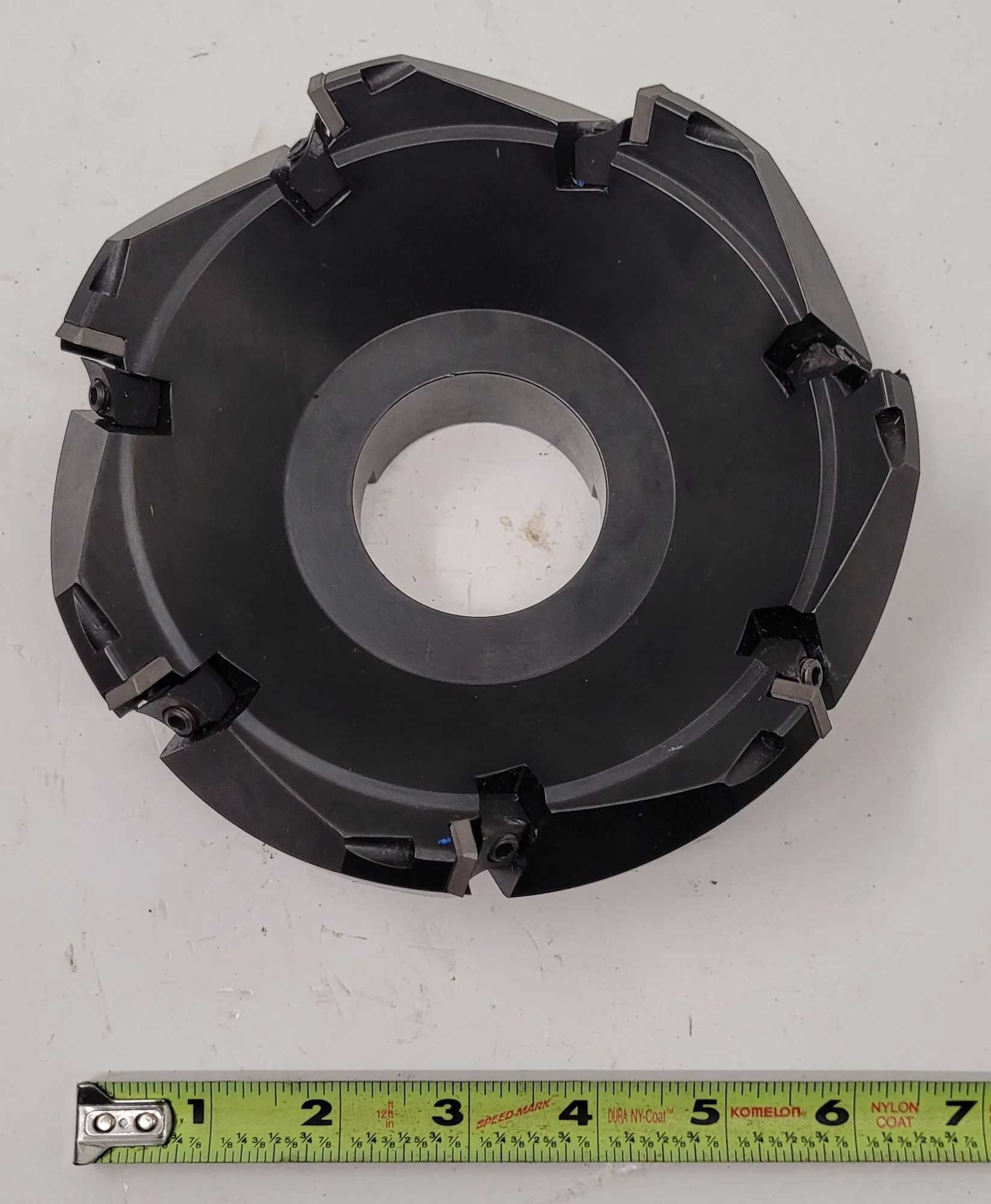 STELLRAM HSM-6E4-45 FACE MILL – 6IN DIAMETER, ARBOR 2”, HUB 5”, OAL 2.4” - MACHINE TOOLING