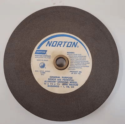 NORTON GRINDING WHEEL, GENERAL PURPOSE BENCH & PEDESTAL, 10X1-1/4X1-1/4, 60/80 MEDIUM - MACHINE TOOLING