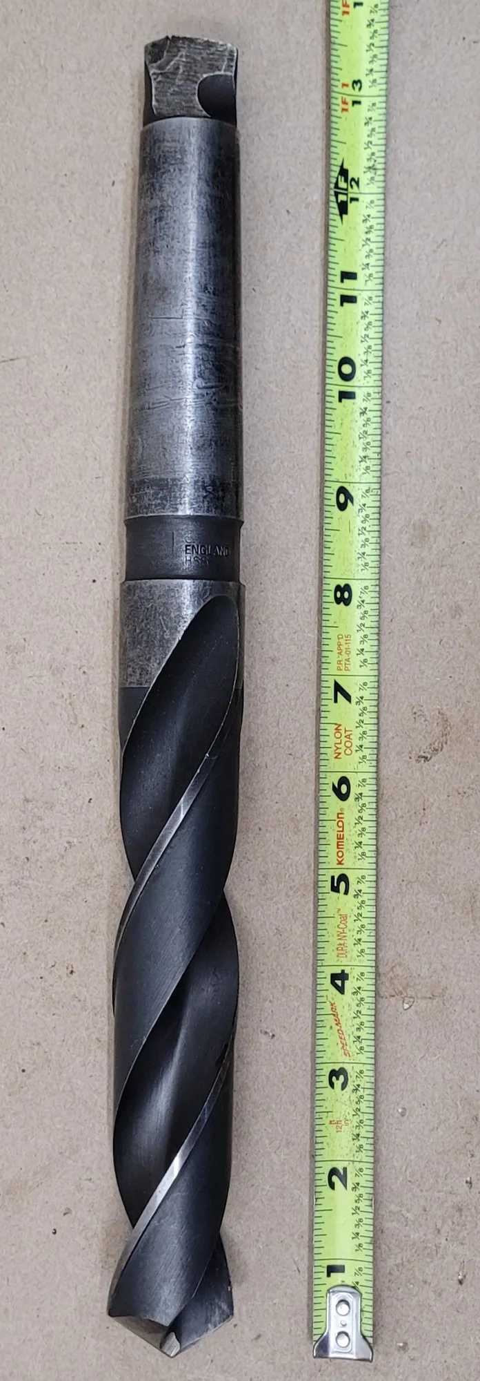 HSS TWIST DRILL, 1-5/16" DIAMETER, 13.5" OAL, 4MT SHANK, 2 SPIRAL FLUTES, 7-5/8" FLUTE LENGTH - MACHINE TOOLING