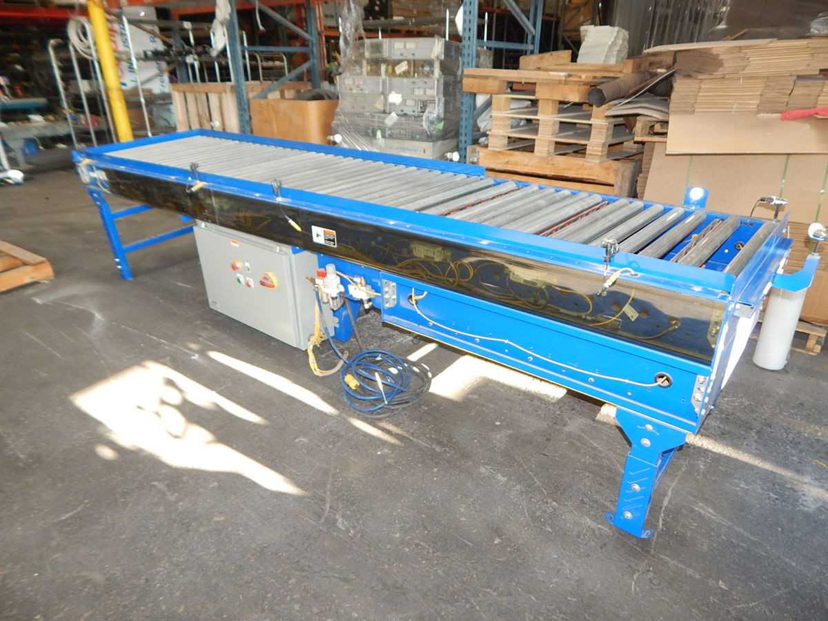 ATLANTIS TECHNOLOGIES 32X144 SIDE OUT CONVEYOR, 32X144 IN SURFACE, 120V AC POWER, 1-PHASE - CONVEYORS