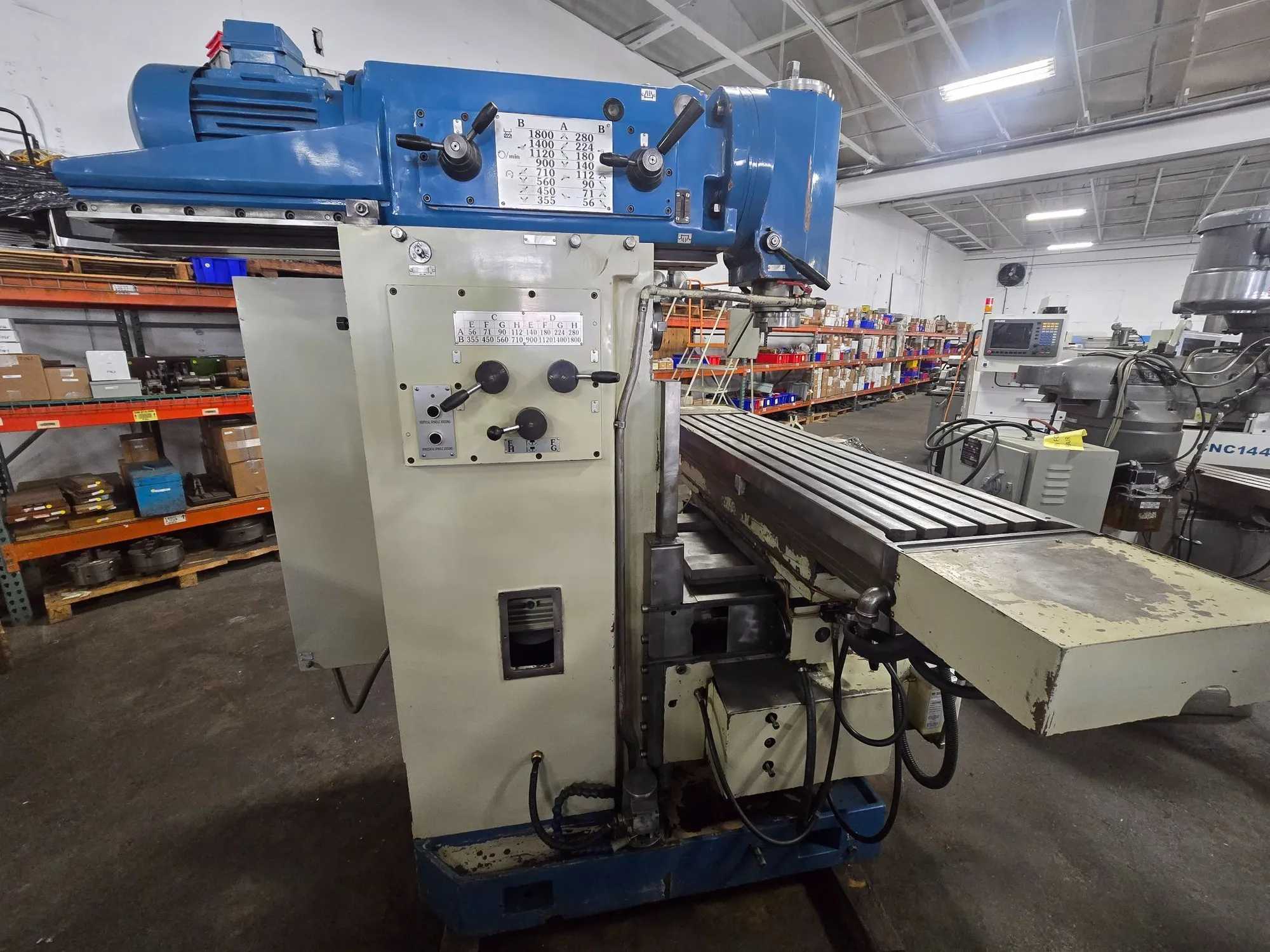JAFO/TOOLMEX FWR 40J2 UNIVERSAL HORIZ MILL, 400X1400MM TABLE, ISO 50 TAPER, 9.8 HP - HORIZONTAL MILLING MACHINES
