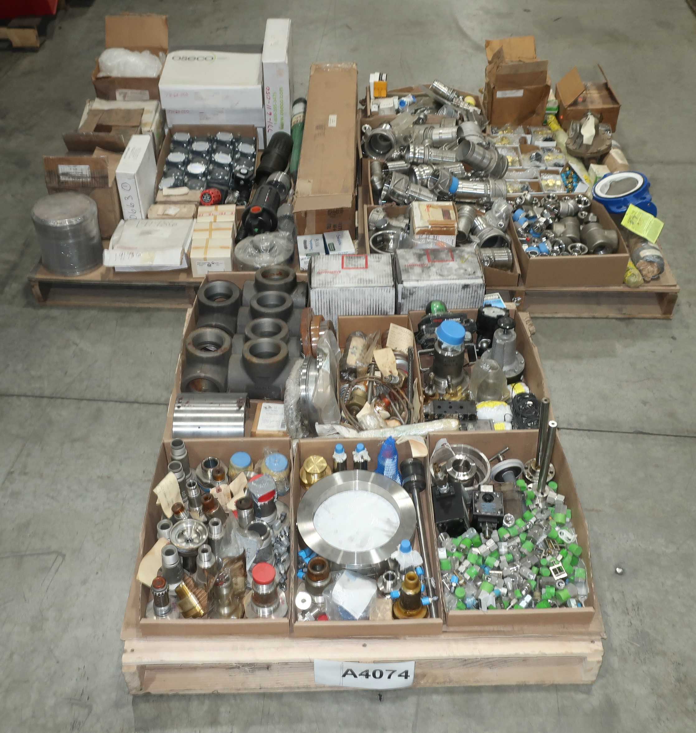 3 PALLETS OF ASSORTED VALVE PARTS - VALVES
