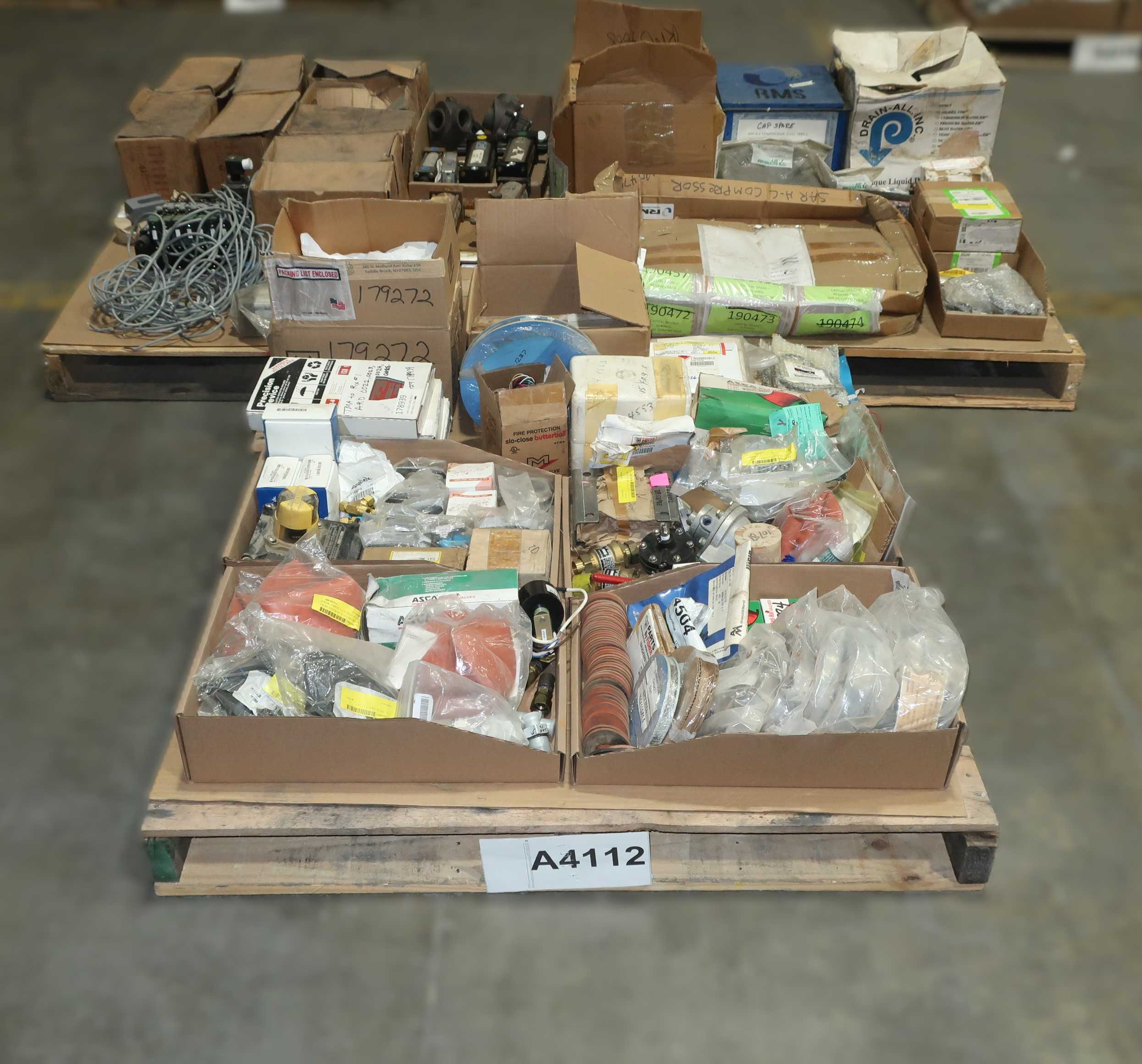 3 PALLETS OF ASSORTED VALVE AND REPLACEMENT PARTS - VALVE PARTS & ACCESSORIES