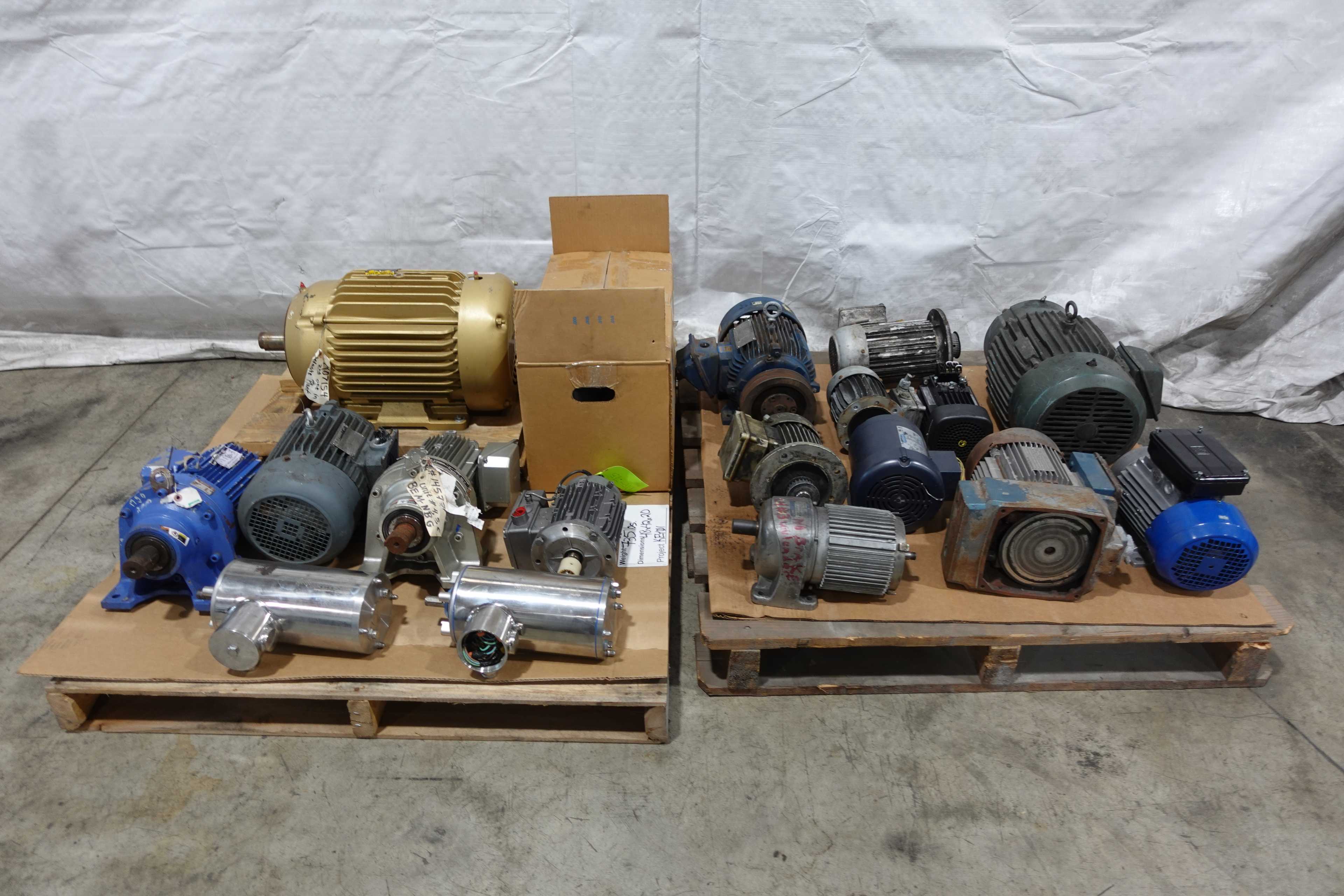 2 PALLETS OF ASSORTED MOTORS - AC MOTOR