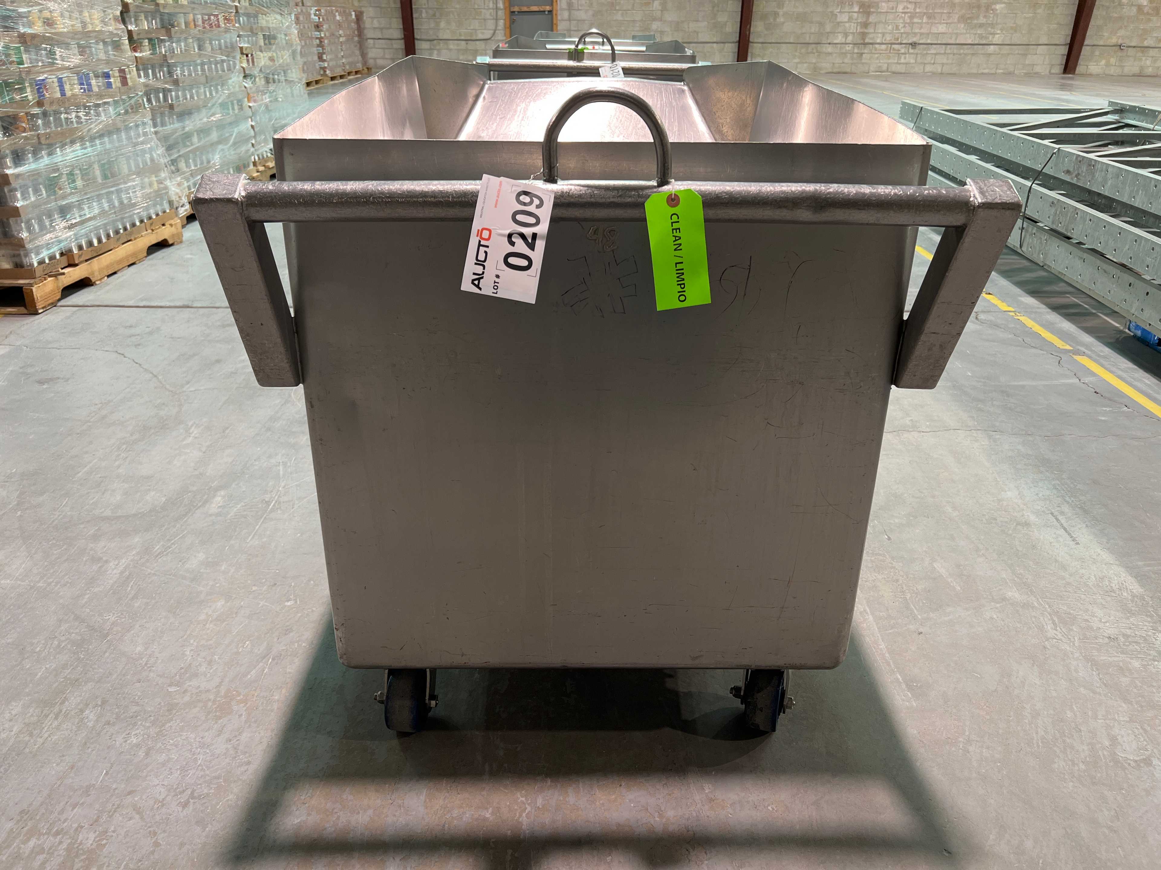 Stainless Steel Dump Cart Hopper - ROLLING CARTS