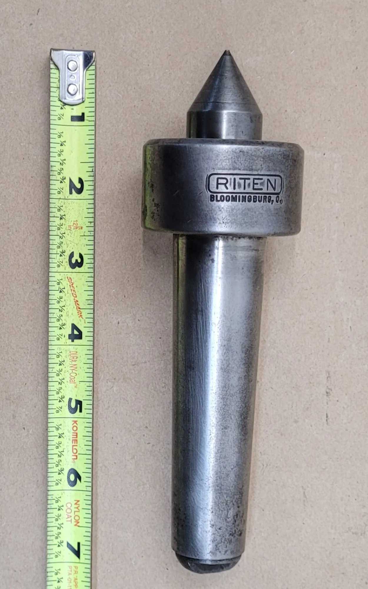 RITEN CR 9995 LIVE CENTER 4MT WITH 7IN OAL TAPERED SHANK/MORSE TAPER SIZE 4 - MACHINE TOOLING