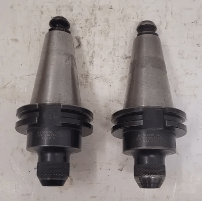KENNAMETAL CV40EM038250 CAT 40 END MILL HOLDER, .3750/3/8 SIZE, COOLANT THRU, SET OF 2 - MACHINE TOOLING