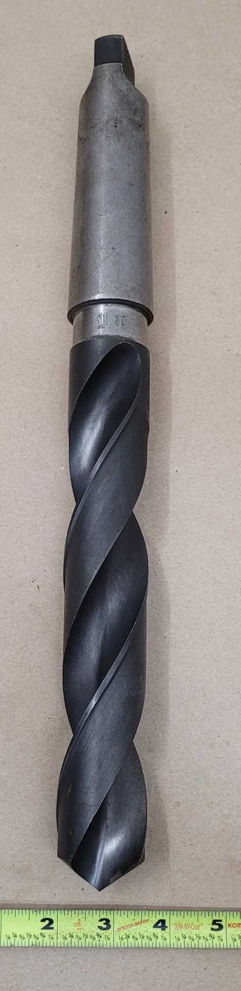 1TW HIGH-SPEED TWIST DRILL, 1-5/8" DIA, 17" OAL, 5MT TAPER SHANK, 10" FLUTE LENGTH - MACHINE TOOLING
