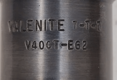 VALENITE V40CT-E62 END MILL HOLDER CAT 40 TAPER, .625” BORE ID, 3.65” PROJECTION - MACHINE TOOLING
