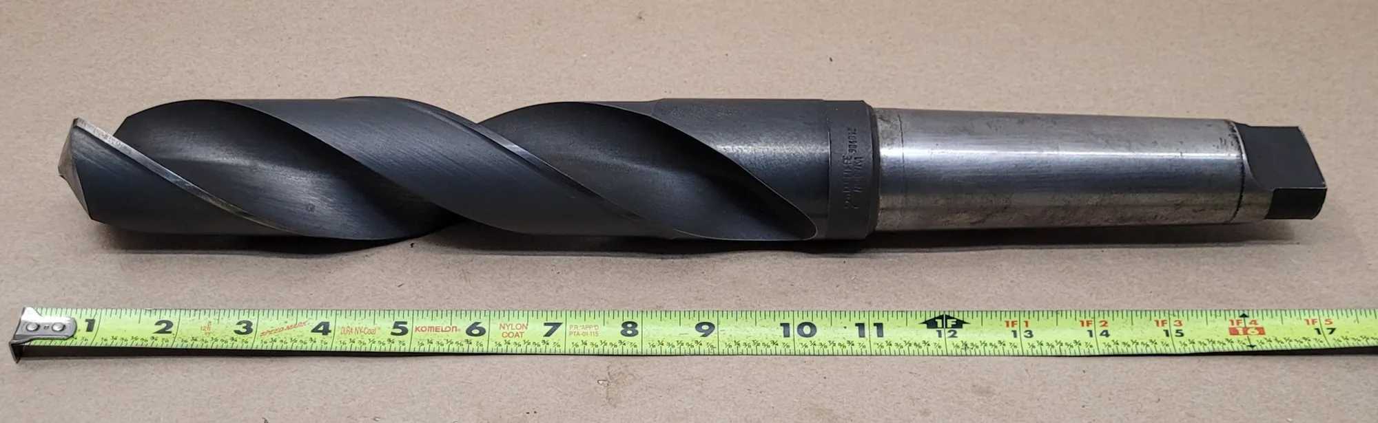 CLE-FORGE 904612 TWIST DRILL, 2" DIA, 5MT TAPER SHANK, 17.5" OAL, 10" FLUTE, 2 FLUTES - MACHINE TOOLING
