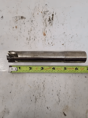 ISCAR END MILL, 1" DIAMETER, 6 1/2" SHANK - MACHINE TOOLING