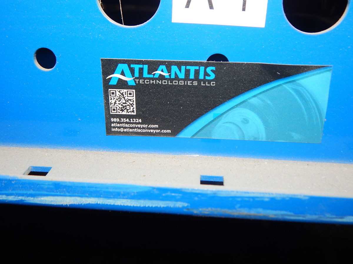 ATLANTIS TECHNOLOGIES 32X144 SIDE OUT CONVEYOR, 32X144 IN SURFACE, 120V AC POWER, 1-PHASE - CONVEYORS