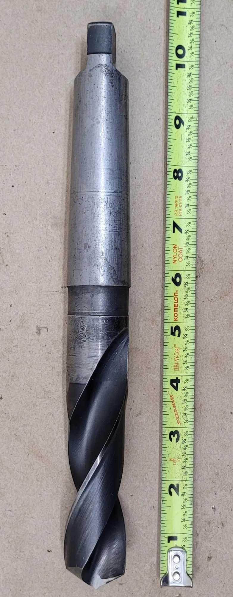 UTD 1-3/16 INCH HSS TWIST DRILL, 4MT SHANK, 10.5 INCH OAL, 5 INCH FLUTE LENGTH - MACHINE TOOLING