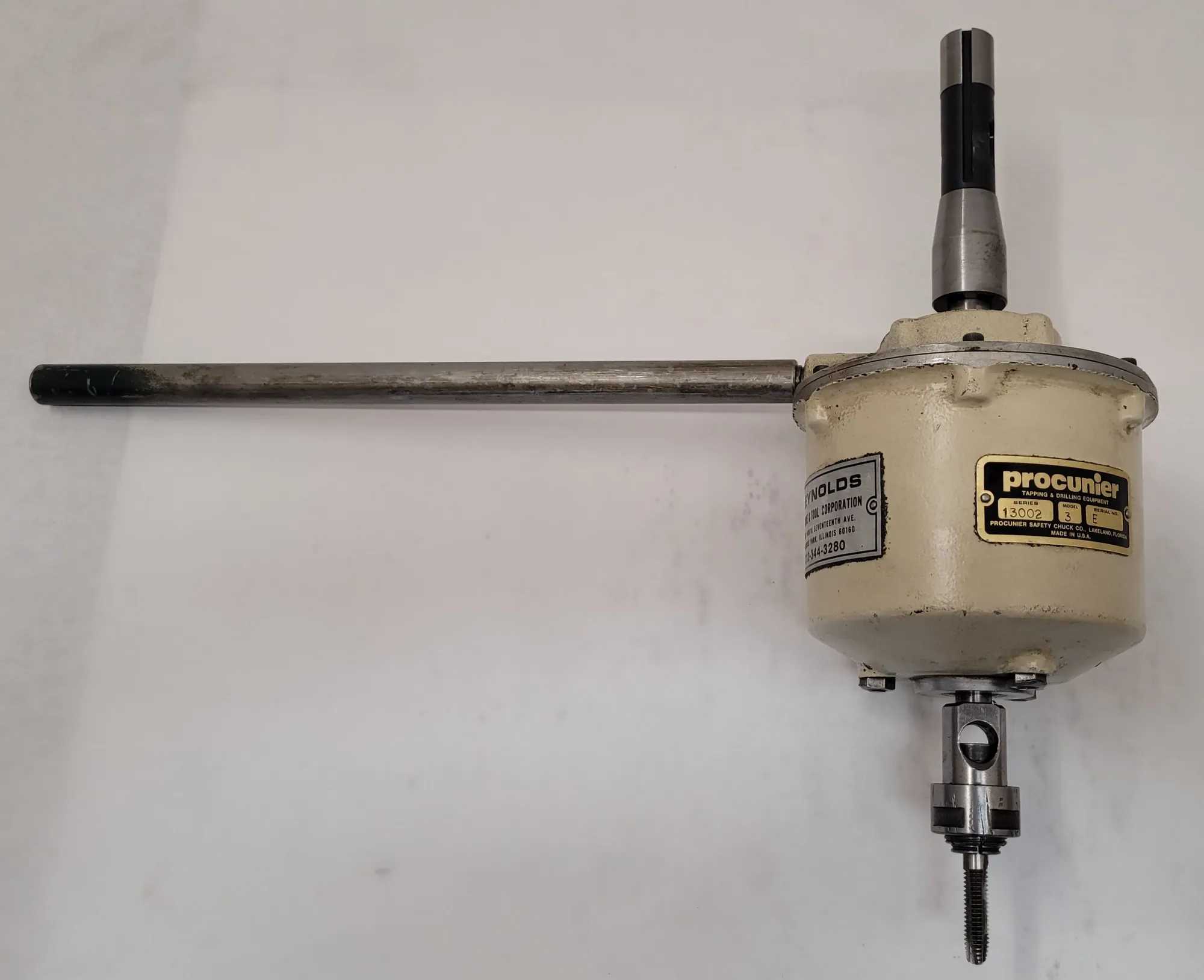 PROCUNIER 3 TOOLHOLDING, TAPPING HEAD, R8 ARBOR, #10-1/2", 1000 RPM - MACHINING TOOLING & PARTS