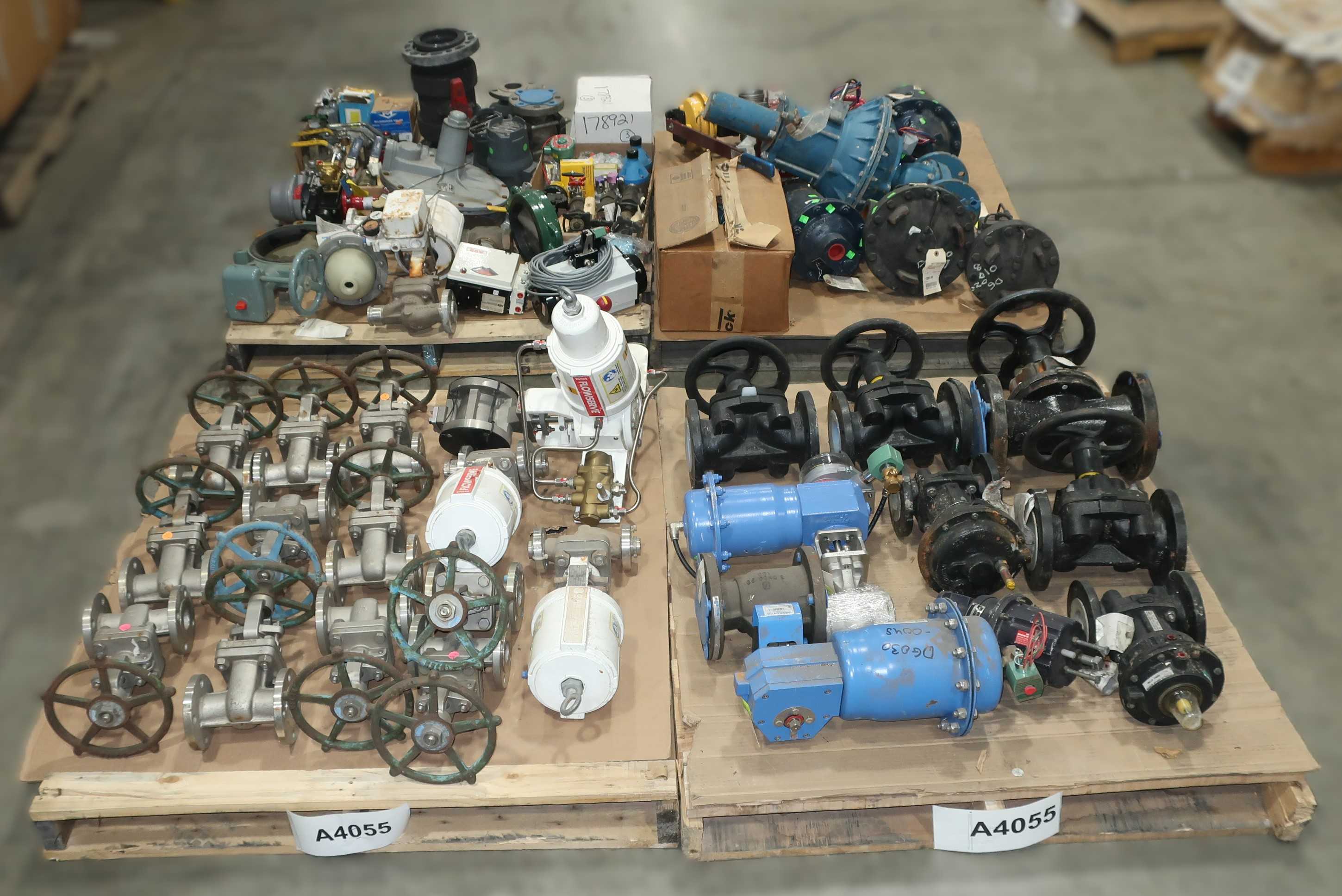 4 PALLETS OF ASSORTED VALVES - VALVES