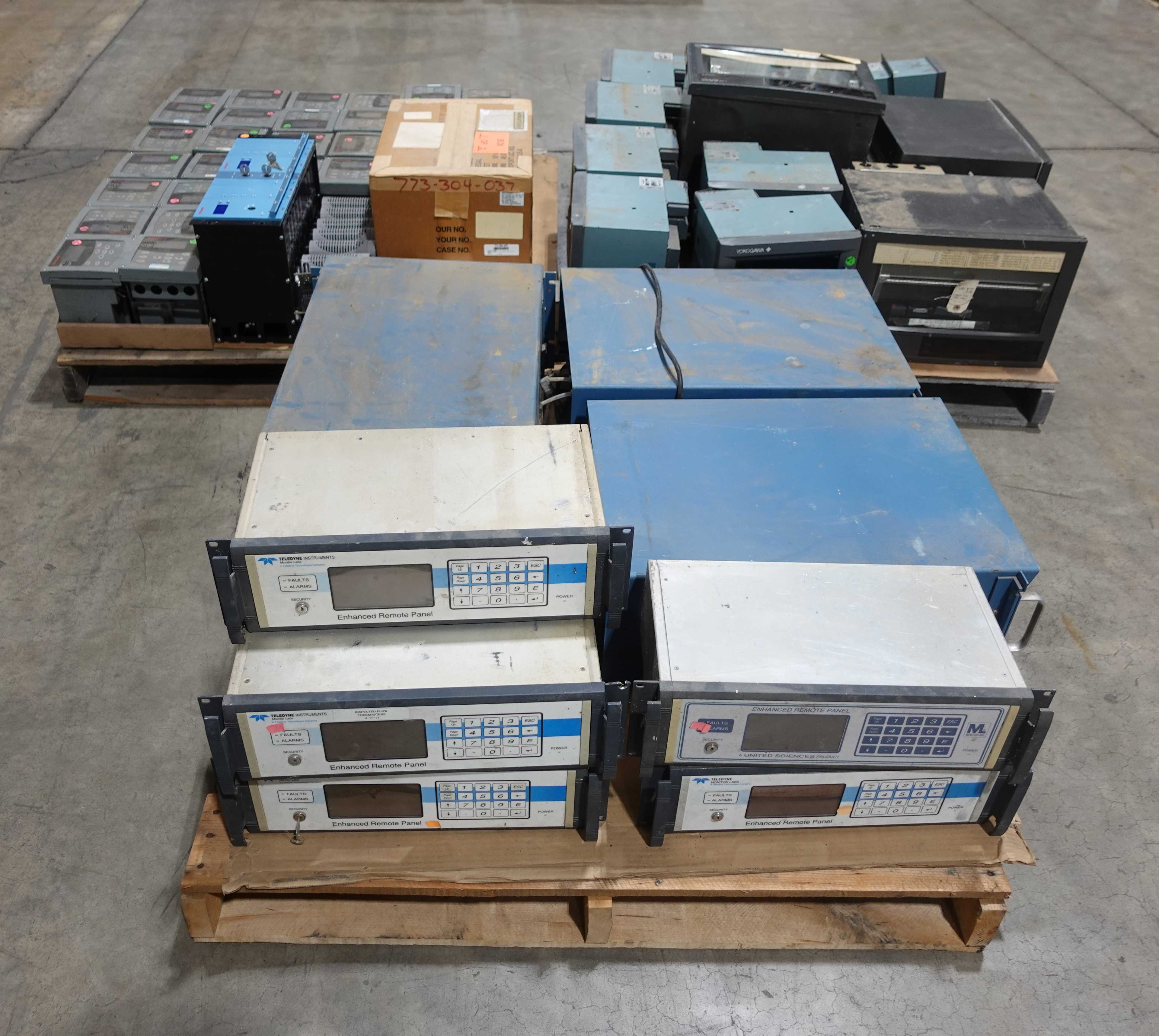 3 PALLETS OF ASSORTED INSTRUMENTATION, HONEYWELL, YOKOGAWA, THERMO ENVIRONMENTAL, TELEDYNE