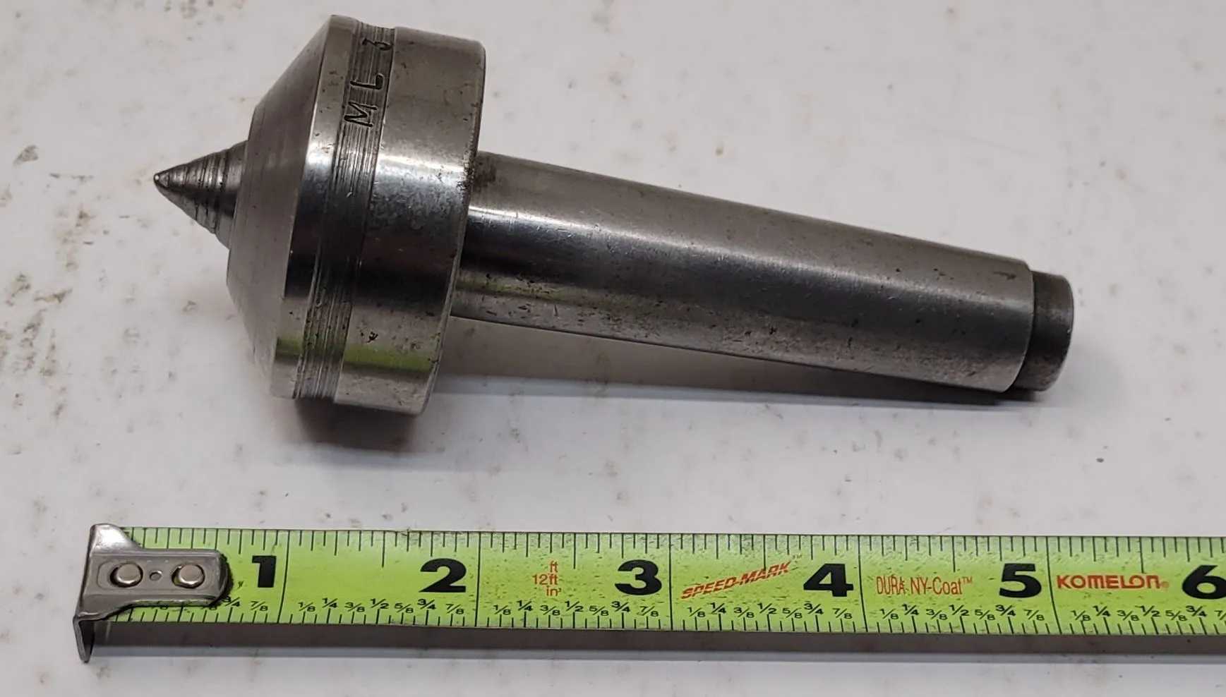 MARVEL 3MT LIVE CENTER (TAPER: 3MT, OAL: 5.50”) - MACHINE TOOLING