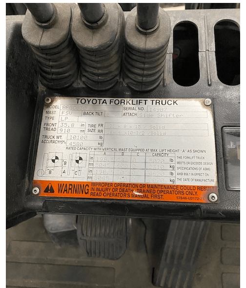 2009 TOYOTA 8FGCU30 FORKLIFT, 5020 LB CAP, 4Y-ECS ENGINE, 3-STAGE MAST, 198IN LIFT - SIT-DOWN FORKLIFTS
