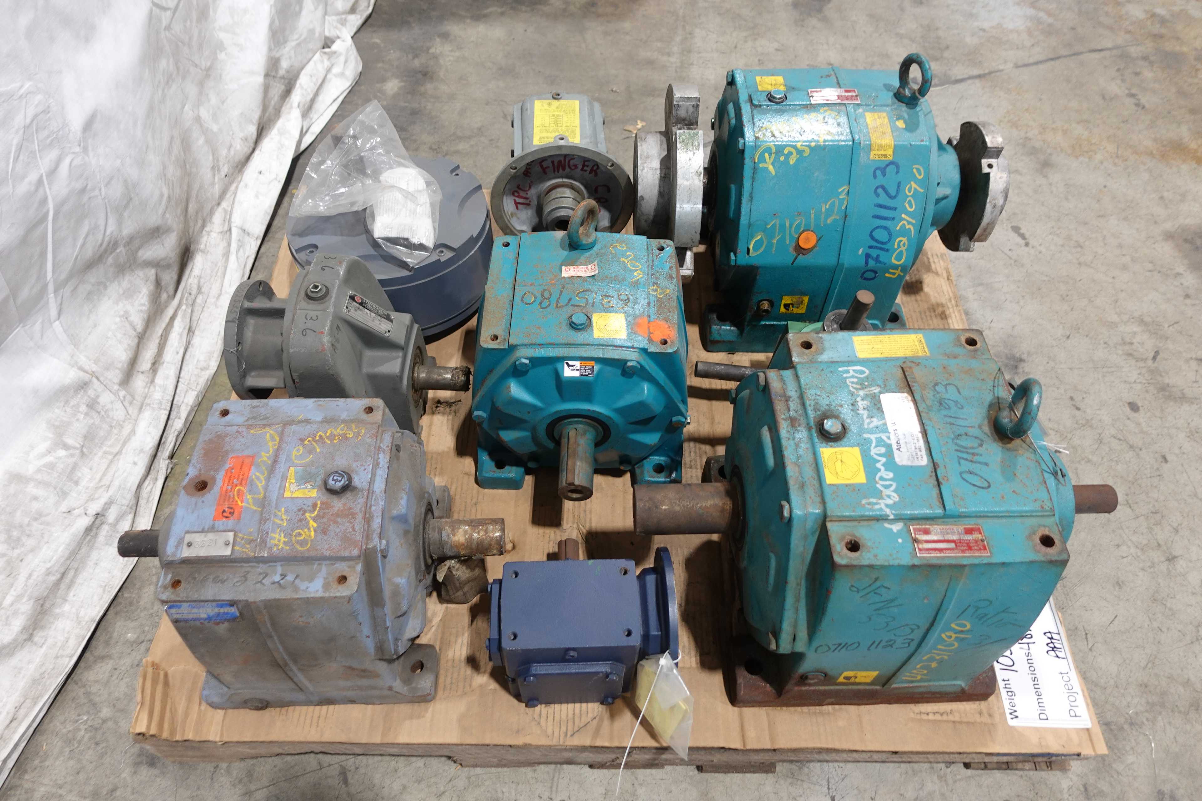 SKU 1711013 - PALLET OF ASSORTED GEAR REDUCERS - GEAR REDUCERS