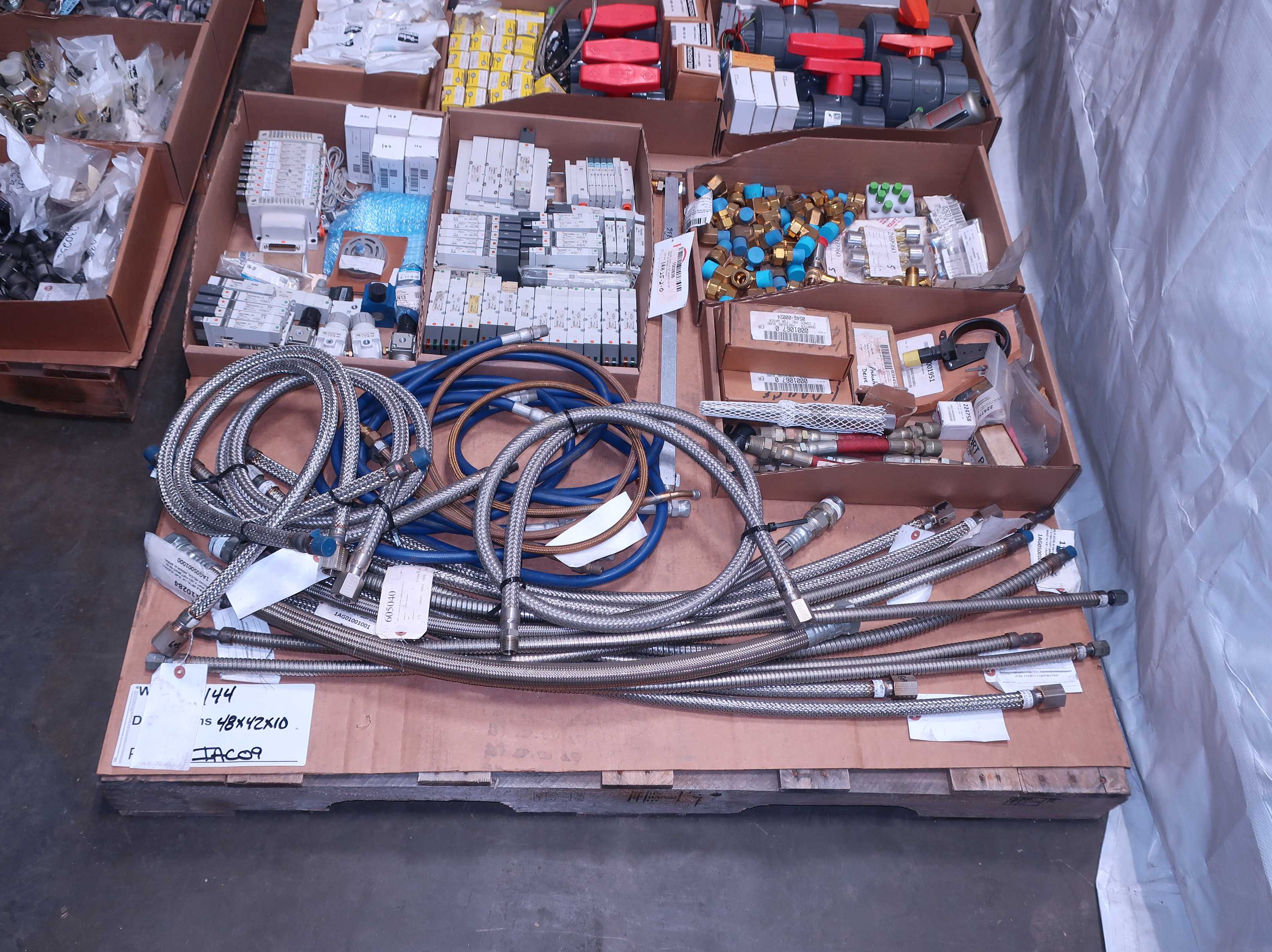 3 PALLETS OF ASSORETED VALVE AND VALVE ACCESSORIES - VALVE PARTS & ACCESSORIES