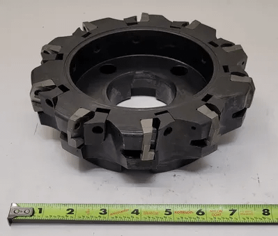 SANDVIK COROMANT INDEXABLE MODUL MILL FACE CUTTER - 8" DIAMETER, 10 INSERTS, 2-1/4" ARBOR - MACHINE TOOLING