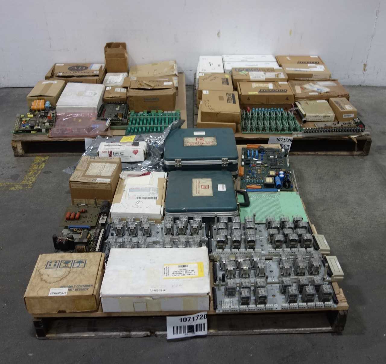 SKU 1071720- 3 PALLETS OF ASSORTED PCB CIRCUIT BOARDS SKU 1071720- 3 PALLETS OF ASSORTED PCB CIRCUIT BOARDS