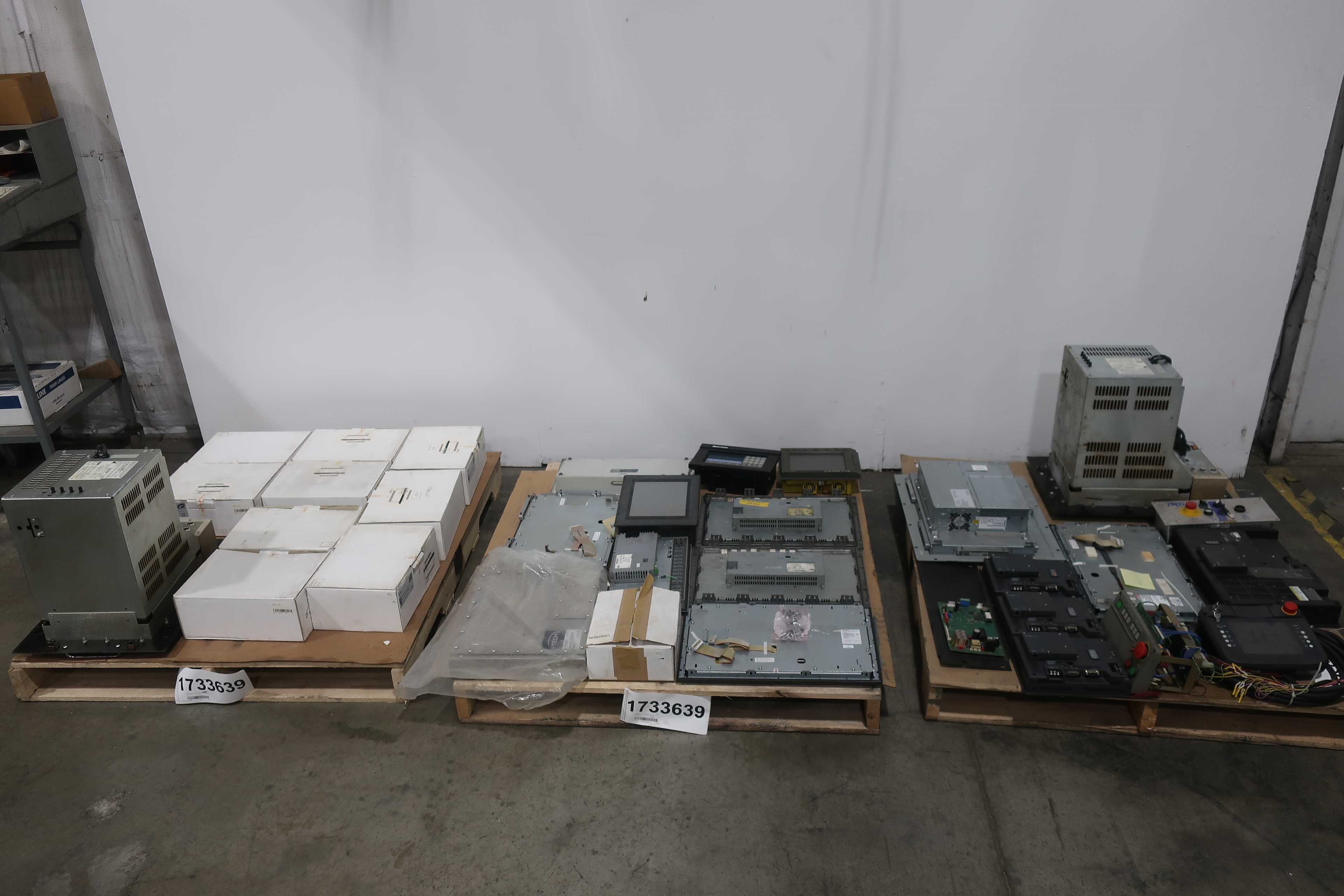 SKU 1733639 - 3 PALLETS OF ASSORTED INTERFACE PANELS - OPERATOR INTERFACE PANELS