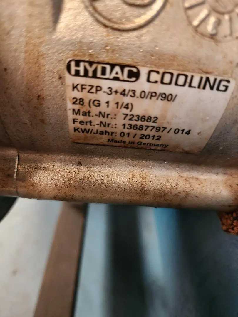 2012 HYDAC TBM 0704 10 HP HYDRAULIC POWER SYSTEM W/ COOLING SYSTEM 420V 3PH 60CYC - HYDRAULIC POWER UNIT