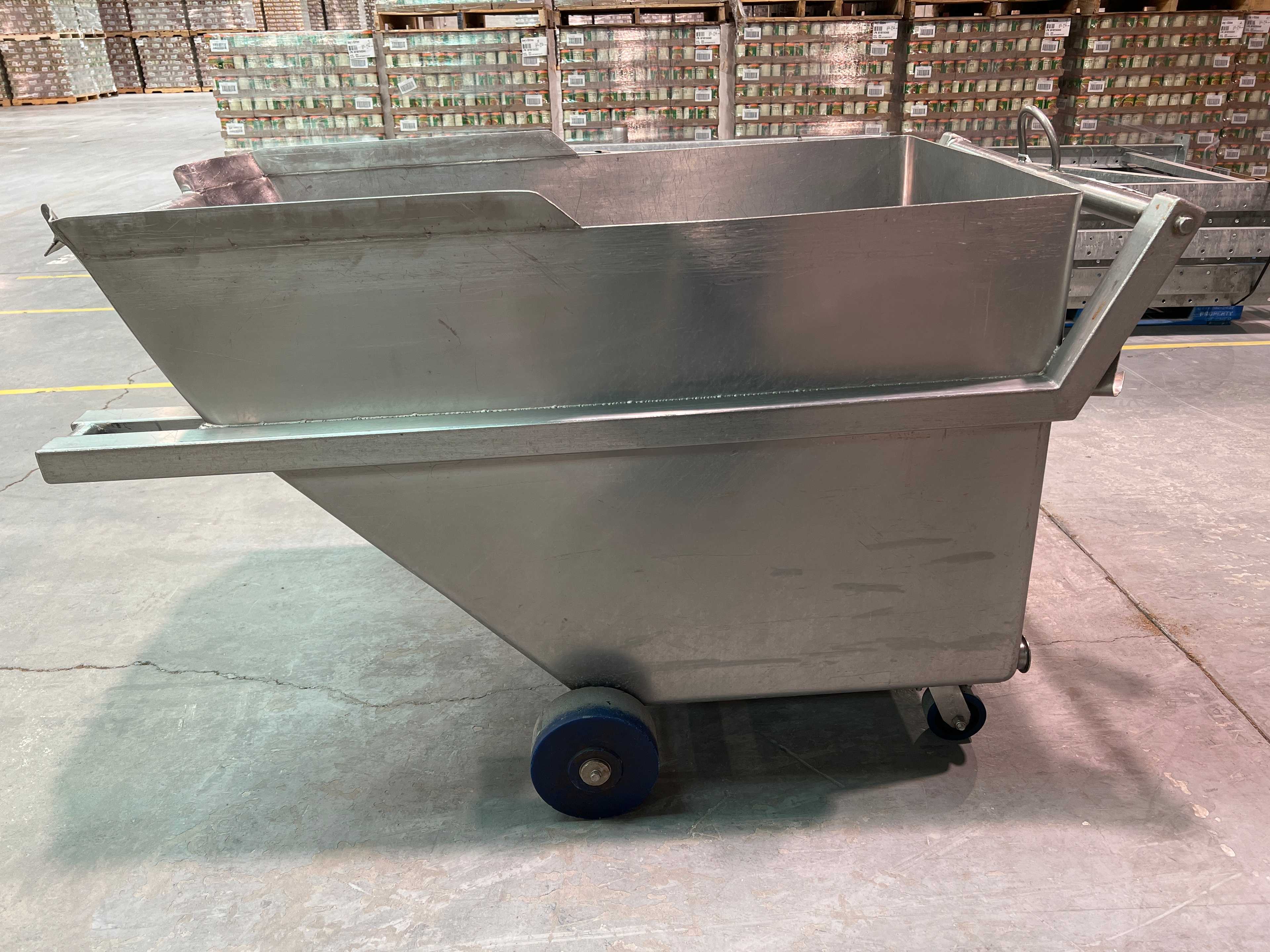 Stainless Steel Dump Cart Hopper - ROLLING CARTS