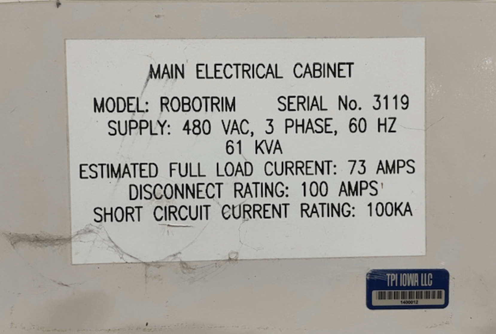2008 FANUC M-900IA ROBOT WITH CONTROLLER ASSEMBLY - ARTICULATED ROBOTS
