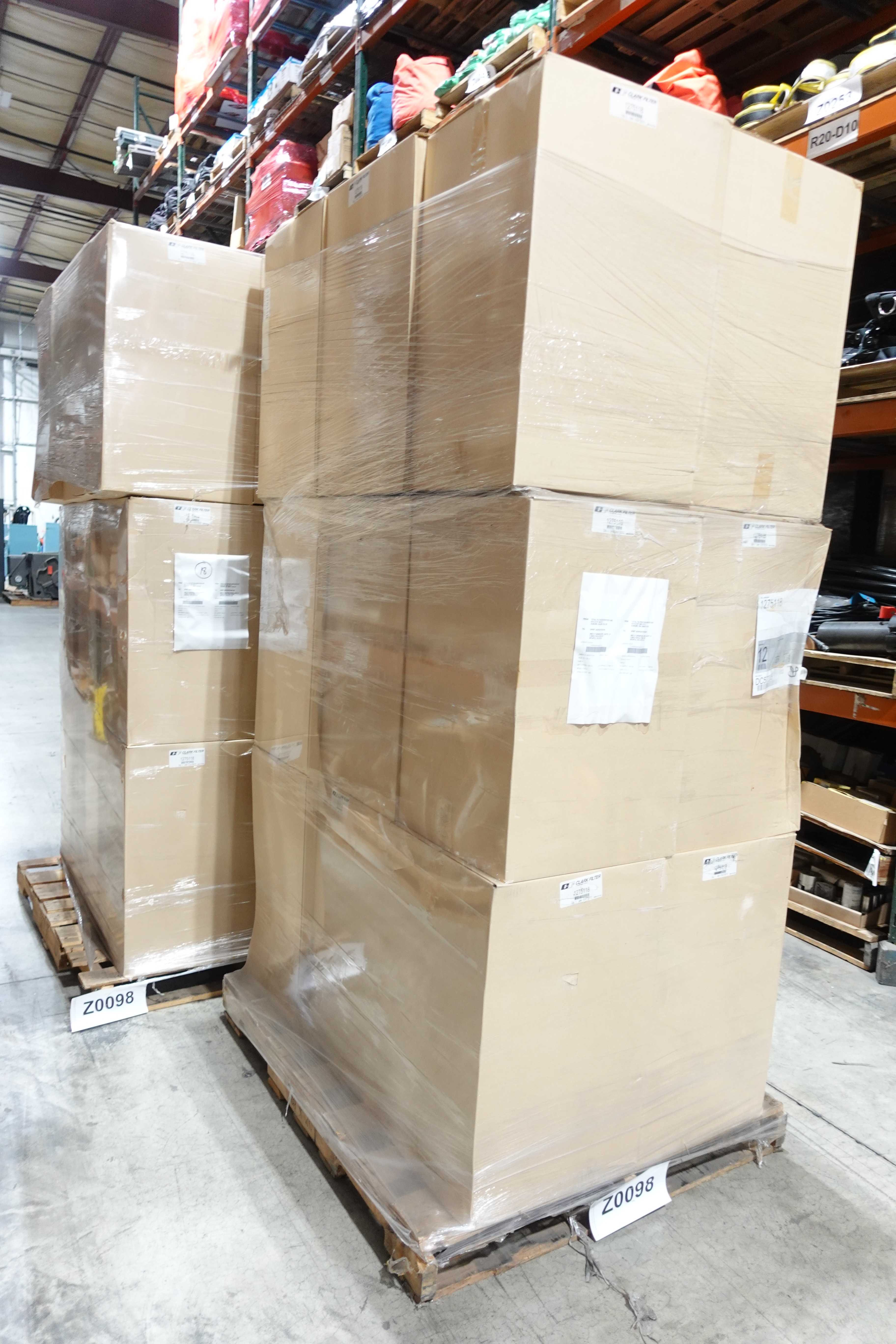3 PALLETS OF CLARK FILTER 1275118 AND 1275118-T DUST COLLECTOR FILTERS - AIR FILTER ELEMENTS