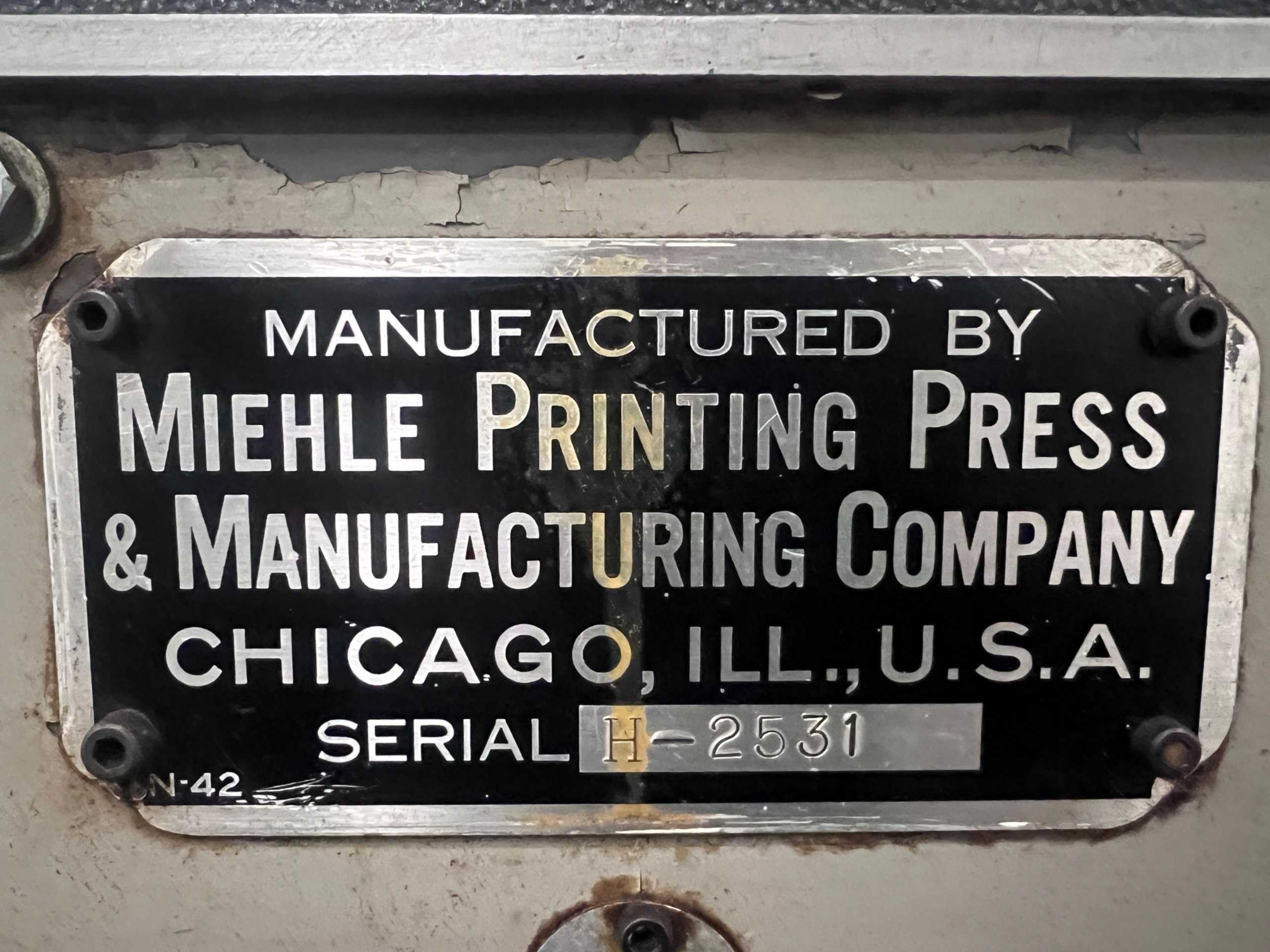 THE MIEHLE PRINTING PRESS - PRINTING