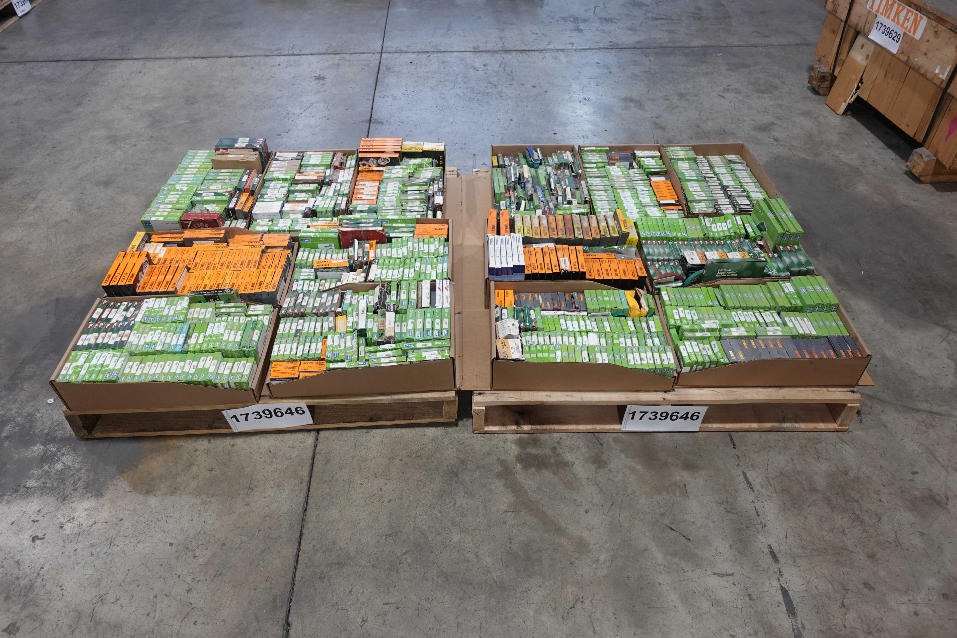 SKU 1739646 - 2 PALLETS OF ASSORTED OIL SEALS, TIMKEN, SKF, CR, NATIONAL, FEDERAL MOGUL, RELIAMARK