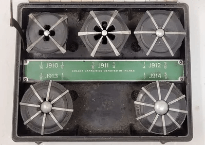 JACOBS RUBBER FLEX COLLETS LATHE COLLETS 5 PC SET, SIZES J910-J914, RANGE 1/16IN - 5/8IN - MACHINE TOOLING