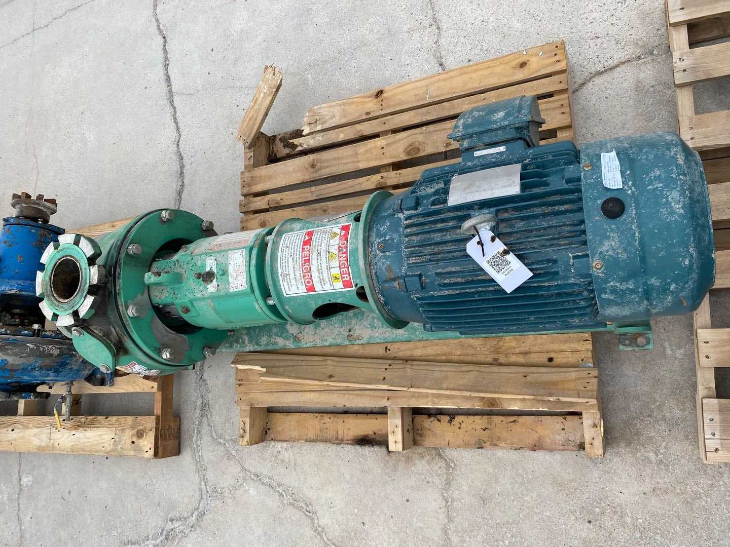 VAUGHAN DISINTEGRATOR SLURRY PUMP AND MOTOR ASSEMBLY - PUMP & MOTOR ASSEMBLY