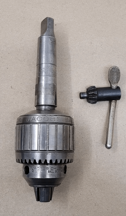 JACOBS 14N BALL BEARING SUPER CHUCK, 0-1/2" CAP, AO303/3MT/3JT ARBOR, K3 KEY - MACHINE TOOLING