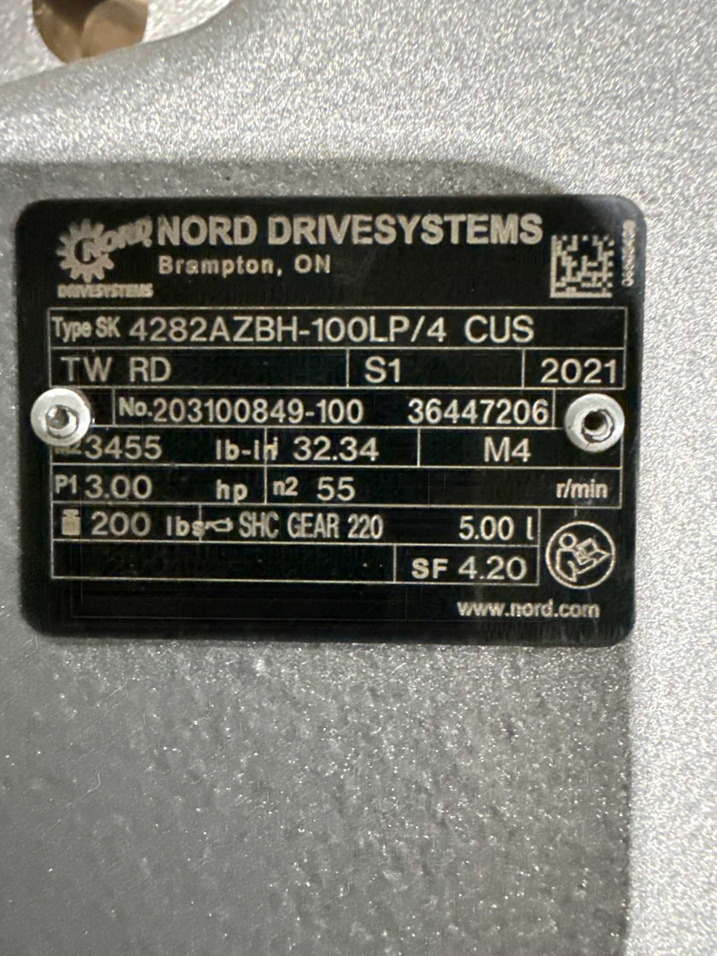 2021 NORD SK4282AZBH-100LP/4 PARALLEL SHAFT GEARMOTOR 3HP, 55RPM - GEARMOTOR