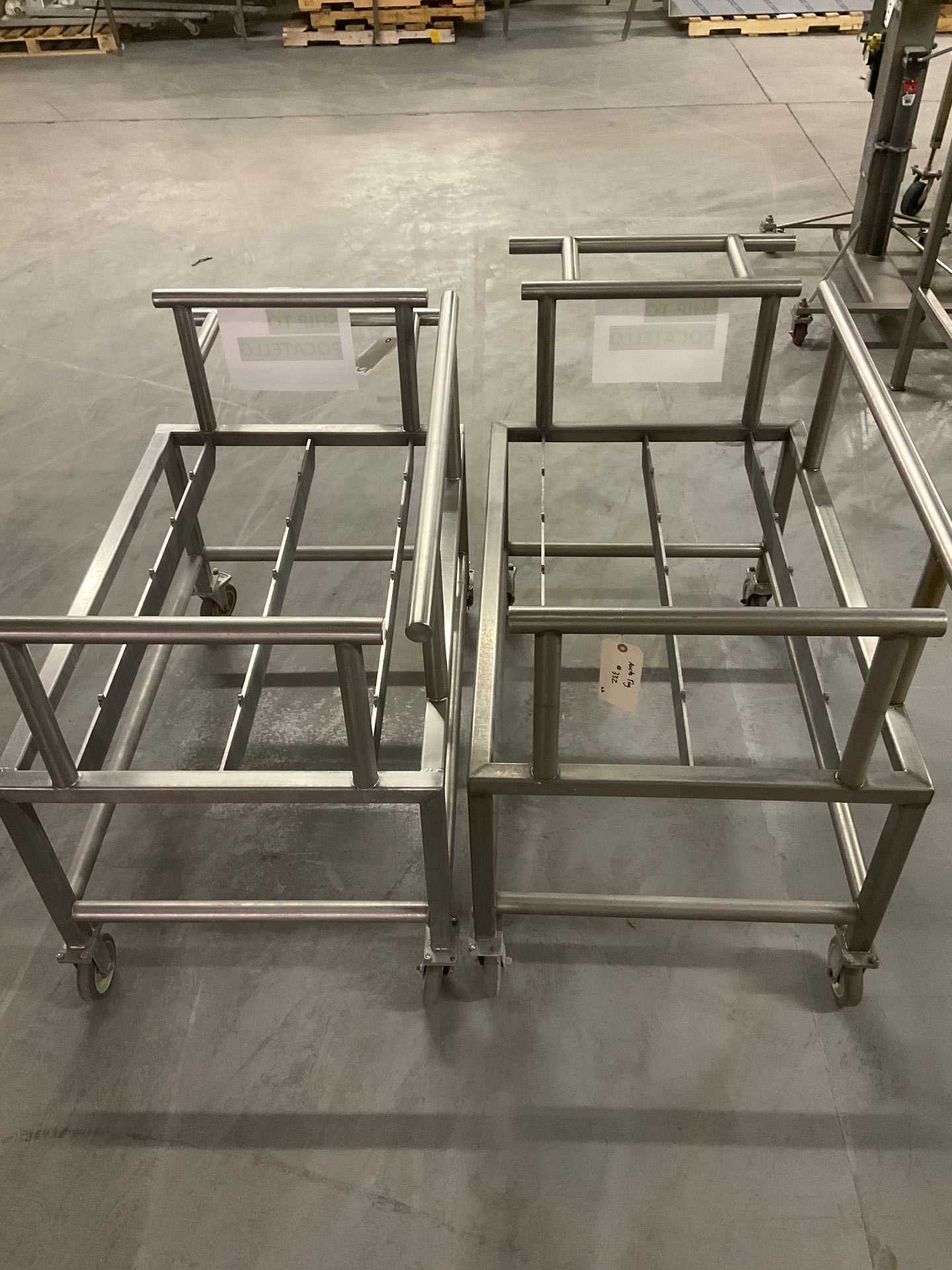 Lot of 2 Stainless Steel Carts - ROLLING CART