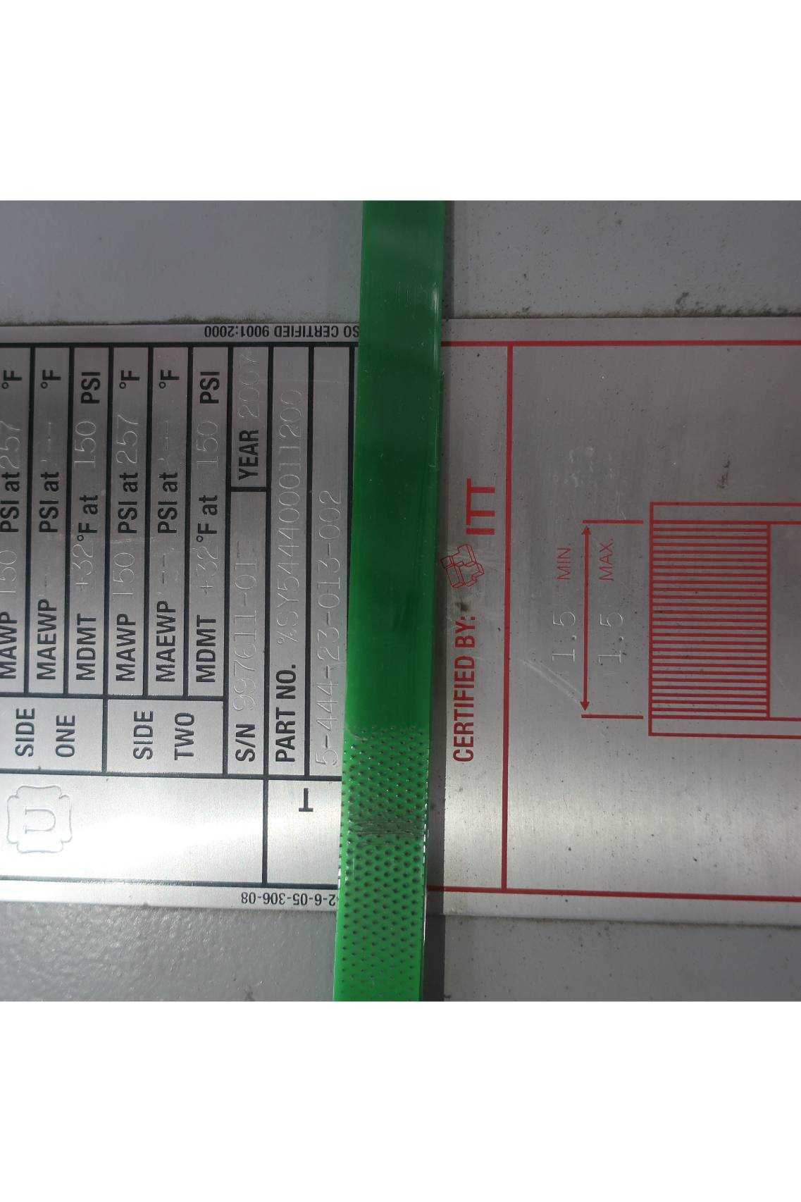 ITT 168193 HEAT EXCHANGER PLATE AND FRAME - PLATE HEAT EXCHANGER