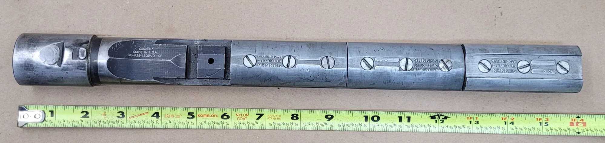 SUNNEN 3G-P28-1500 WD HONING MANDREL - 1.480-1.625IN RANGE - P28 STONE - 15-3/4IN OAL - MACHINE TOOLING