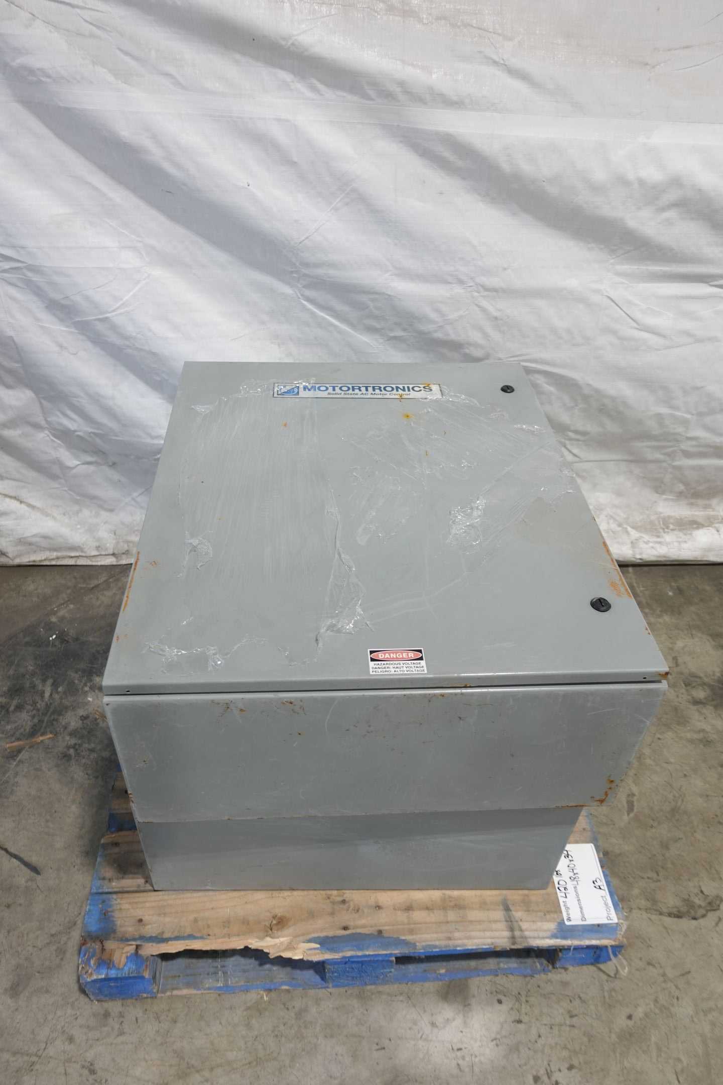LOT OF 2 MOTORTRONICS ABC-550-480-P SOLID STATE AC MOTOR CONTROL CABINETS, 480V LOT OF 2 MOTORTRONICS ABC-550-480-P SOLID STATE AC MOTOR CONTROL CABINETS, 480V