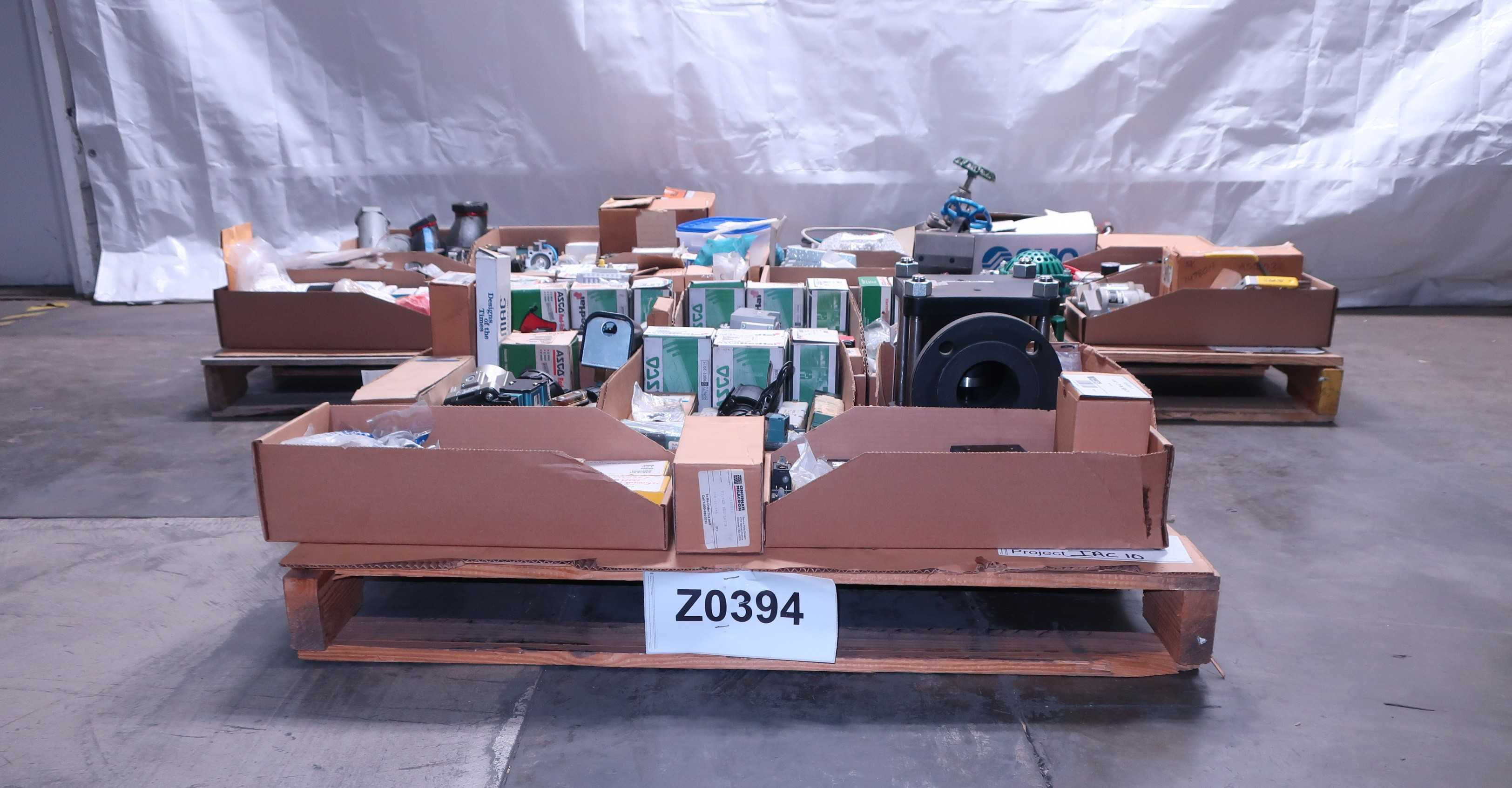 3 PALLETS OF ASSORTED VALVES AND ACCESSORIES - VALVE PARTS & ACCESSORIES