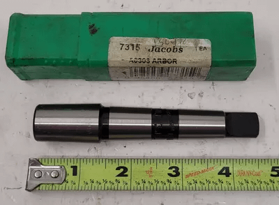 JACOBS 7315N – AO303 TAPER ARBOR, 3MT/3JT, STEEL, OVERALL LENGTH 5 1/4 IN - MACHINE TOOLING