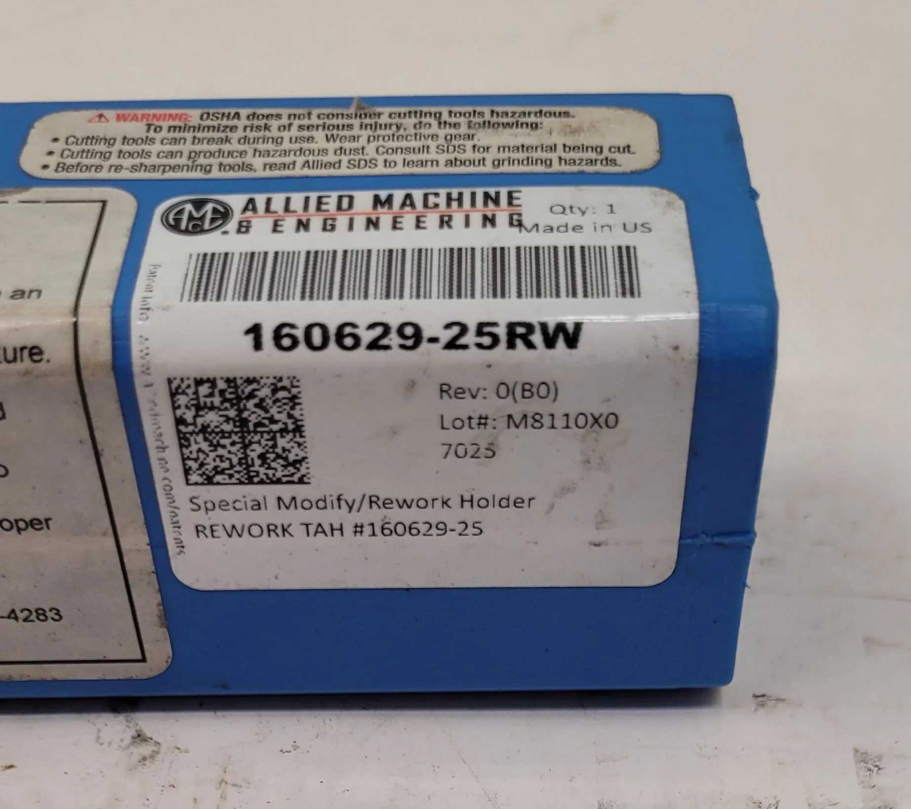 ALLIED MACHINE & ENGINEERING AMEC INDEXABLE SPADE DRILL 160629-25RW, .93IN MAX CUT DIA - MACHINING TOOLING & PARTS