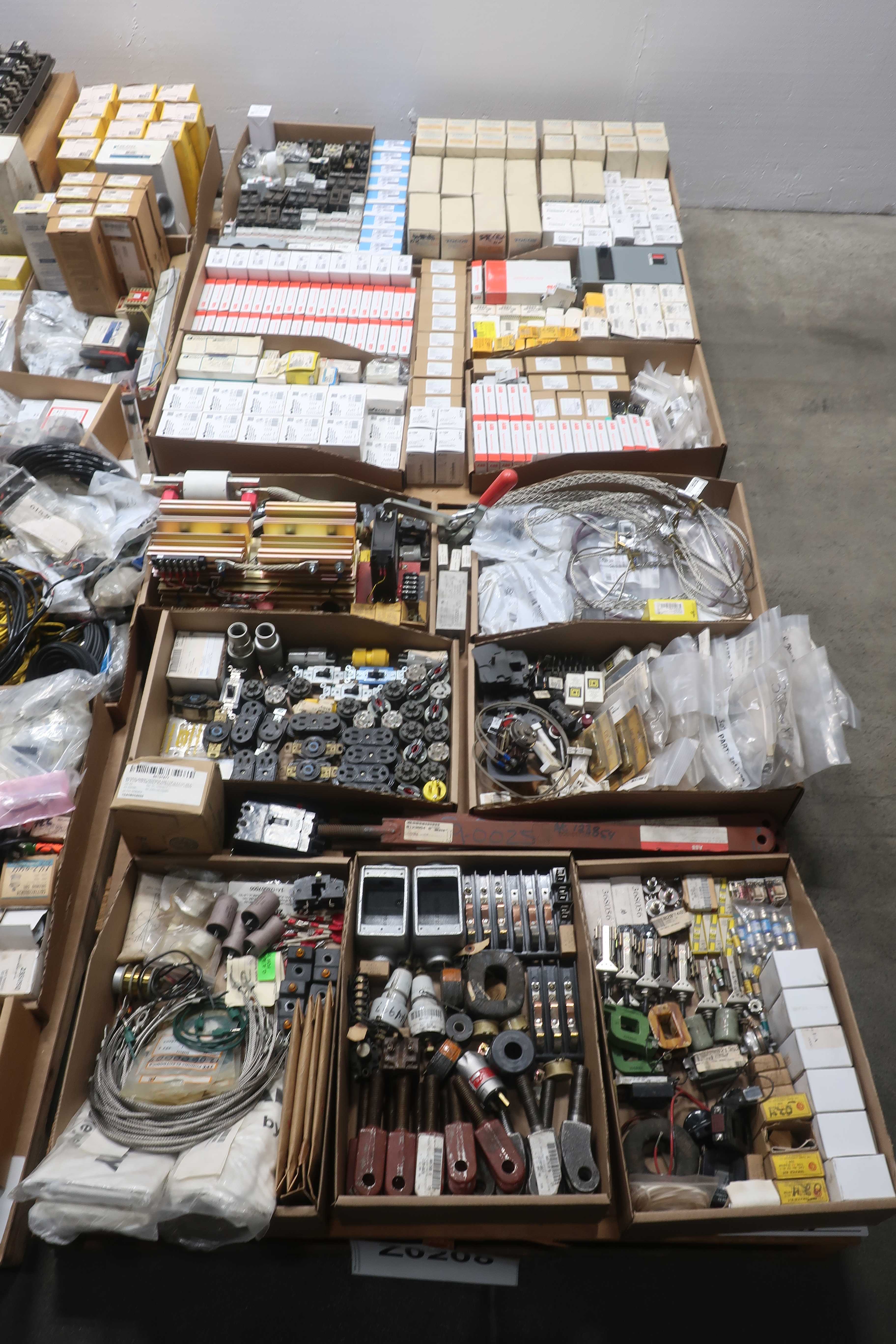 4 PALLETS OF ASSORTED ELECTRICAL - ELECTRICAL COMPONENTS