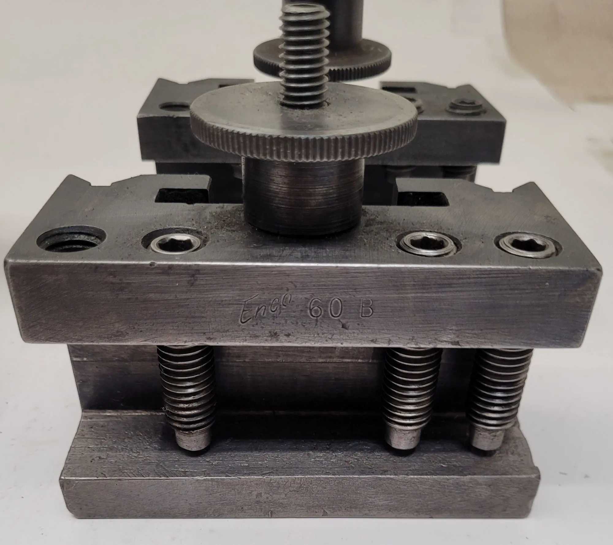 EMCO TOOL POST HOLDERS SET OF 5 - INCLUDES 2X 60B, 1X 60E, 1X 60D, AND 1X 1.5IN BORING HOLE - MACHINE TOOLING